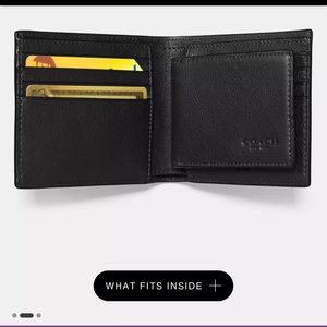 Coach Mens 3 in 1 leather wallet